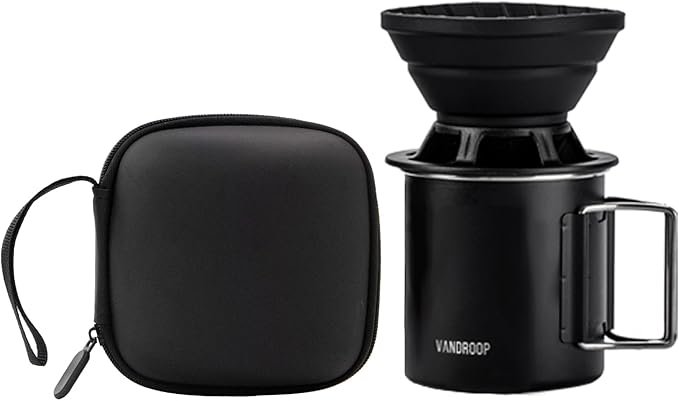 Portable Pour Over Coffee Maker Set, Collapsible Silicone Coffee Dripper Set, Perfect for Travel, Camping, Home