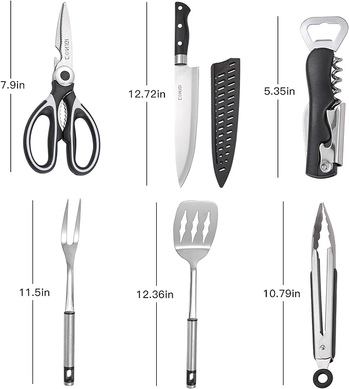 Camping Cookware Storage Bag - Camping Cooking Utensils Set Bag Camping Tool Portable Storage Bag Suitable for Knife, Fork, Spoon, Chopping Board, Chef's Knife,Kitchenware Storage