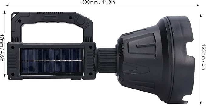 ICRPSTU Rechargeable Spotlight Waterproof LED Handheld Flashlight with 6 Lighting Modes for Adventure Travel Hiking Camping