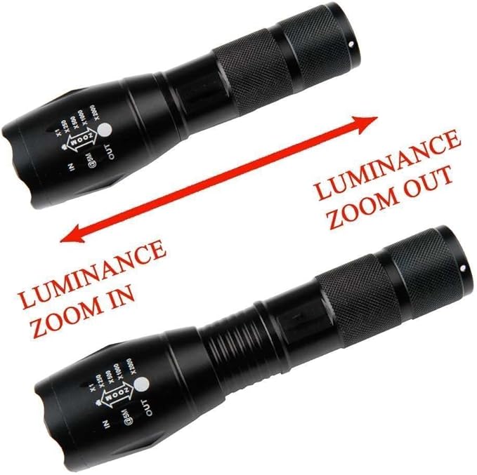 BESTSUN 3000 High Lumens Tactical Flashlights, Military Grade 5 Modes Super Bright LED 18650 Flashlight Focus Torch Lamp Adjustable for Camping Hiking Emergency