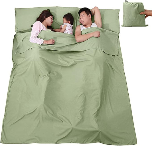 Sleeping Bag Liner, Lightweight Portable, Soft Travel and Camping Sheet, with Compact and Carry Bag, for Travel, Hotel