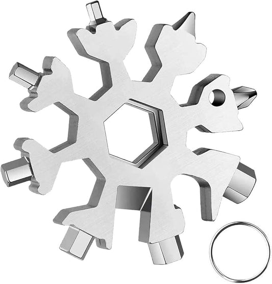 20 In 1 Snowflake Multi-Tool,Great Christmas stocking stuffer,Unique Gifts for Dad Men Women