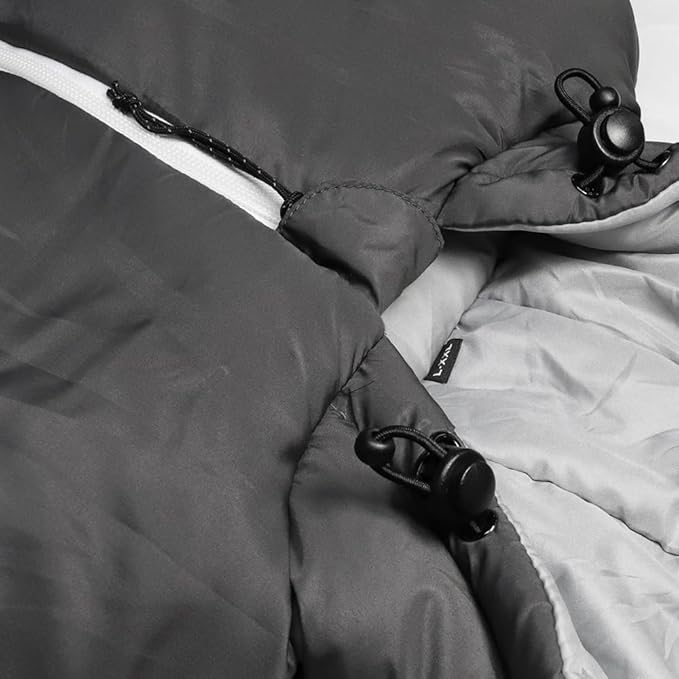 Thermotuff Wearable Sleeping Bag with Dual Hoodie, Zippered Arm Holes, Pockets & Adjustable Drawstring - Ideal for Camping, Cold Weather Hiking, and Stadium Sak Blanket
