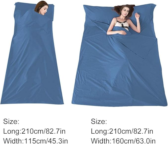 Sleeping Bag Liner Camping Sheets Travel Sheets for Hotel Lightweight Hotel Sheet Compact Sleep Bag Sack Breathable Travel Sleeping Bag for Hotels Camping Youth Picnic Adult Compact Sacks