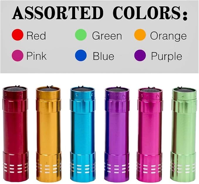 KunHe 6 Pack Stocking Stuffers Small Mini LED Flashlight Christmas Gifts COB Flashlights for Kids 100 Lumen with Battery Bright Camping Flash Light…