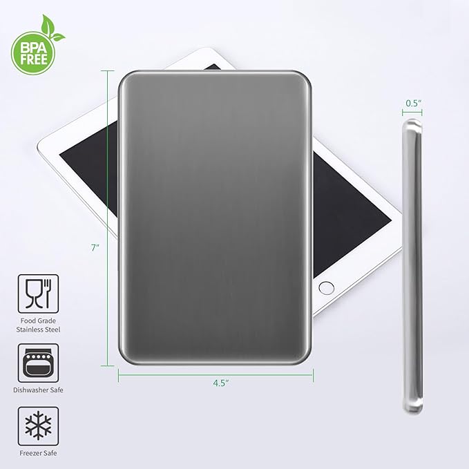 Stainless Steel Ice Packs for Camping, Picnic Basket, Freezer Packs for Outdoor Cooler Box, Reusable Ice Packs to Keep Food and Drinks Fresh and Cool