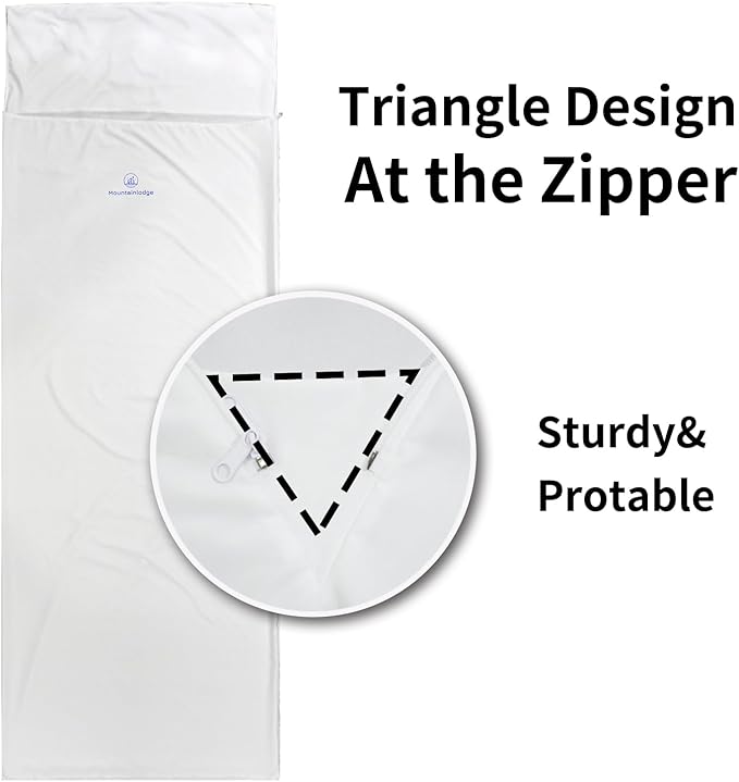 Sleeping Bag Liner for Warm Weather Seasons with Carry Bag - Protable,Lightweight and Skin-Friendly Sleeping Bag for Camping,Hiking and Backpacking.
