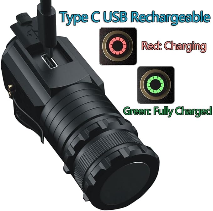 ALONEFIRE X23 Mini LED Flashlight Type C USB Rechargeable Bright Small Torch 5 Modes Portable Pen Light Waterproof Long Battery Life with Tail Magnet, Clip, Battery for Outdoor, EDC Carry, Hiking