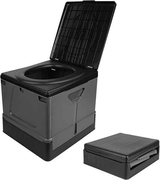 Portable Toilet for Adults Camping,Portable Travel Toilet with Lid,Foldable Portable Emergency Potty for Car/Outdoor Camp