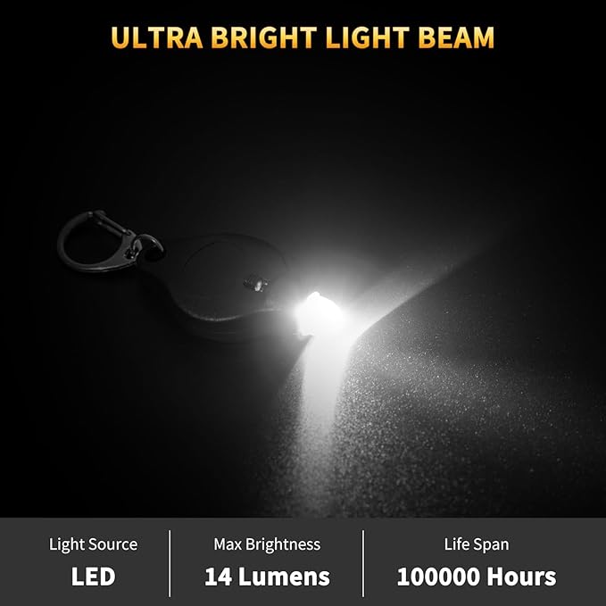 RISEMART Keychain Flashlight, 5 Pack Portable Mini Keychain Light, 14 Lumens Bright LED Keychain Flashlight for Ourdoor Camping Emergency Hiking