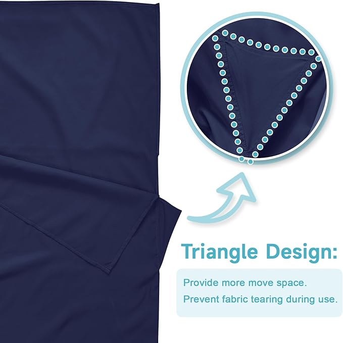 Sleeping Bag Liner, Sleep Sack Travel Sheets, Two-Way-Zipper Expose Feet Separately, Portable Single Camping Sheet for Hotel,Hostels,Business Trips