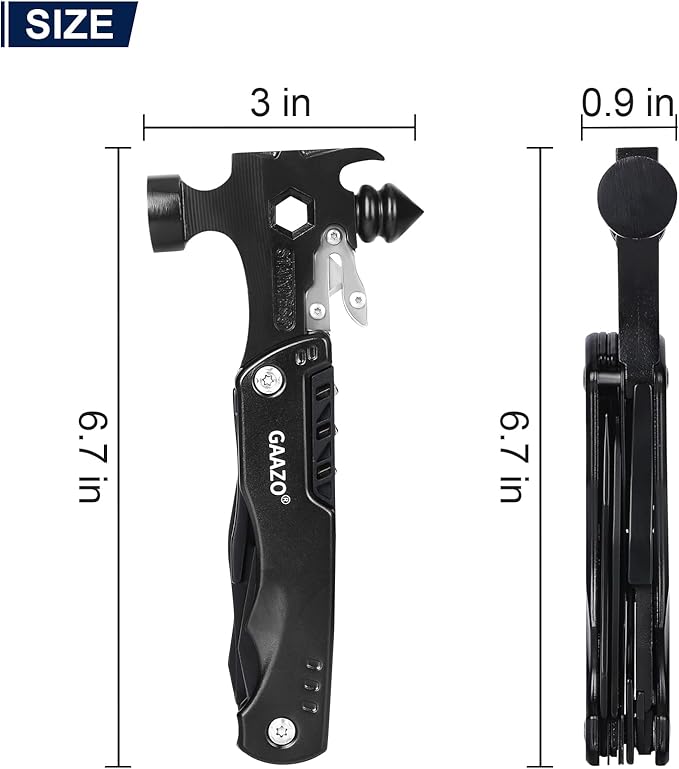 Multitool Camping Accessories, Christmas Gifts for Men Dad Husband,14 in 1 Survival Tool ,Emergency Life-saving Tool