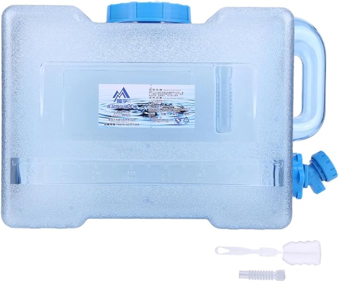 Water Storage Containers, Camping Water Container, Portable Water Tank with Faucet Camping Bucket with Tap Water Jug with Spigot BPA Free Emergency Water Storage for Outdoor Camping Hiking