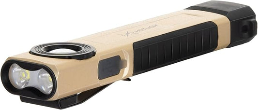 Rechargeable Flashlight Magnetic - Three Light Sources LED Flashlight with Clip Design, Flat Flashlight for Car Repairing/Camping/Emergency