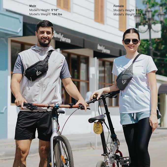 TORCH Belt Bag for Men - Fanny Pack Men Women with Compass Survival, Small Lightweight Hip Pack for Gym, Running, Hiking, Biking, Dog Walking - Vallejo (Grey)