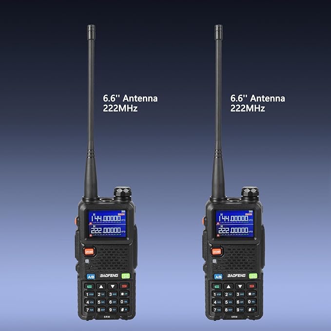 Ham Radio Handheld Baofeng Radio 5RM Upgraded of UV-5R High Power Long Range Walkie Talkies for Adults Multi-Band Two Way Radio NOAA Weather Copy Frequency USB C Charger 999CH Outdoor Hiking Camping