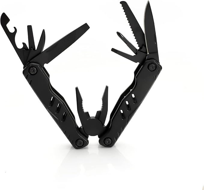 All In One Tool Multi-tool 13-in-1 Multitool Needle Nose Plier, Stripper, Wire Cutter,Bottle Opener,Can Lifter,Cross Screwdriver,Saw Blade For Outdoor, Survival, Camping, Hunting and Hiking