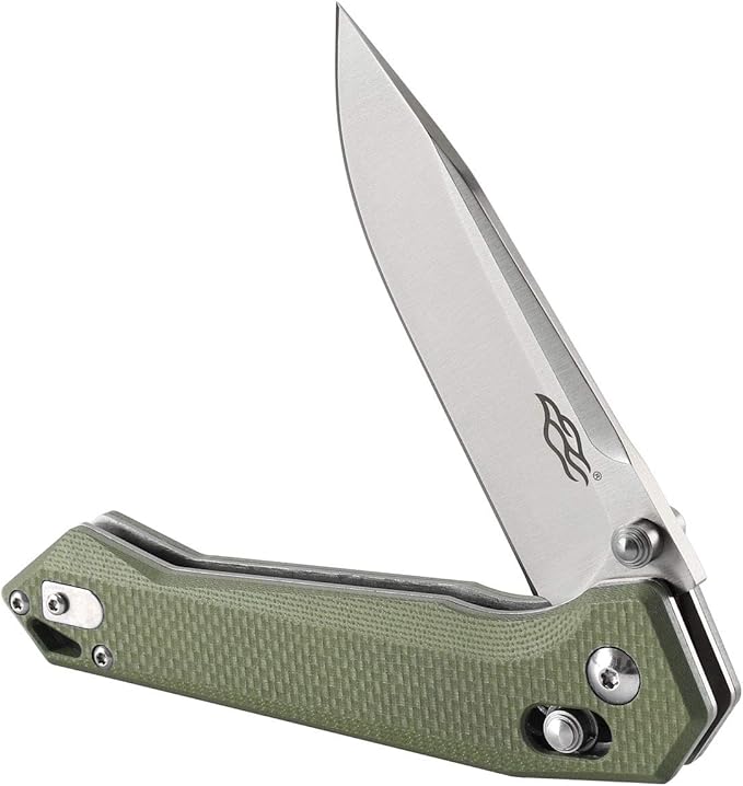 Firebird Ganzo FB7651-GR Pocket Folding Knife 440C Stainless Steel Blade G10 Anti-Slip Handle with Clip Hunting Fishing Camping Folder Outdoor EDC Knife (Green)