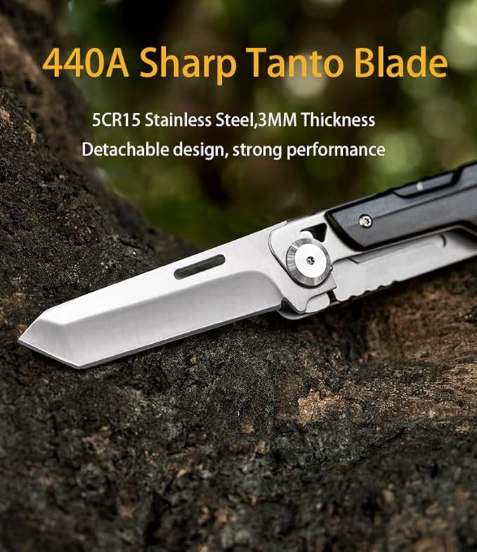 GHK12 Multitool with Detachable Scissors - Essential Every Day Carry Gear for Men