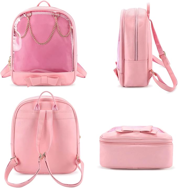 STEAMEDBUN Ita Bag Backpack Bowknot Kawaii Pin Display Backpack Bag with Insert