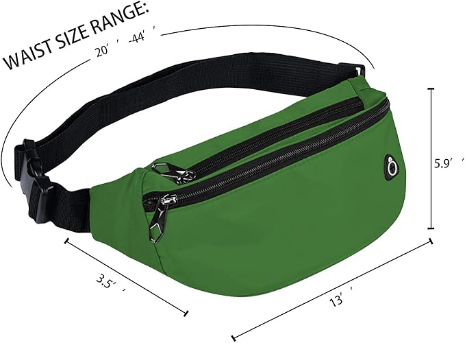 Fanny Pack for Men Women, Waterproof Sports Waist Bag Pack, Belt Bag for Travel Hiking Running