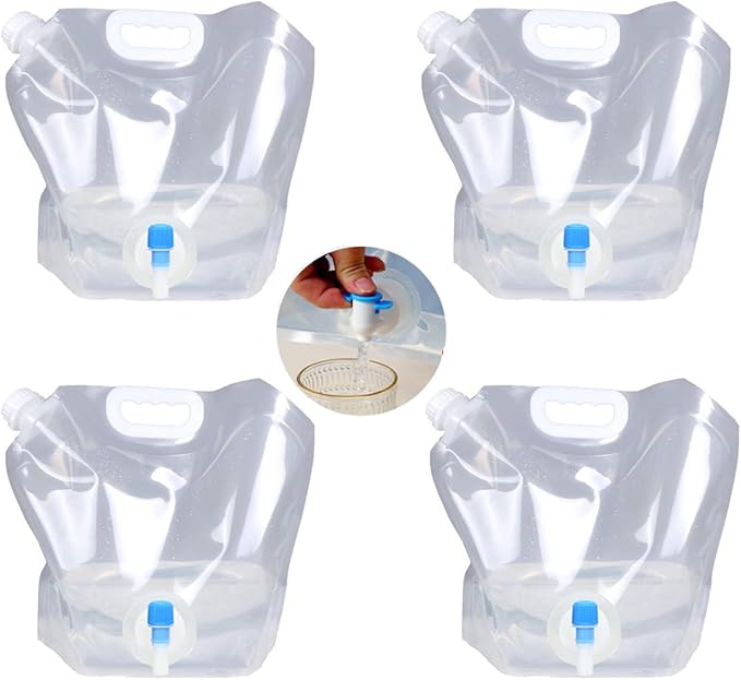 Collapsible Water Bag,Large Capacity BPA-Free Travel Water Bladder,Lightweight Durable Emergency Water Storage, Portable Folding Water Bladder for Cycling Backpacking Picnic Camping Barbecue