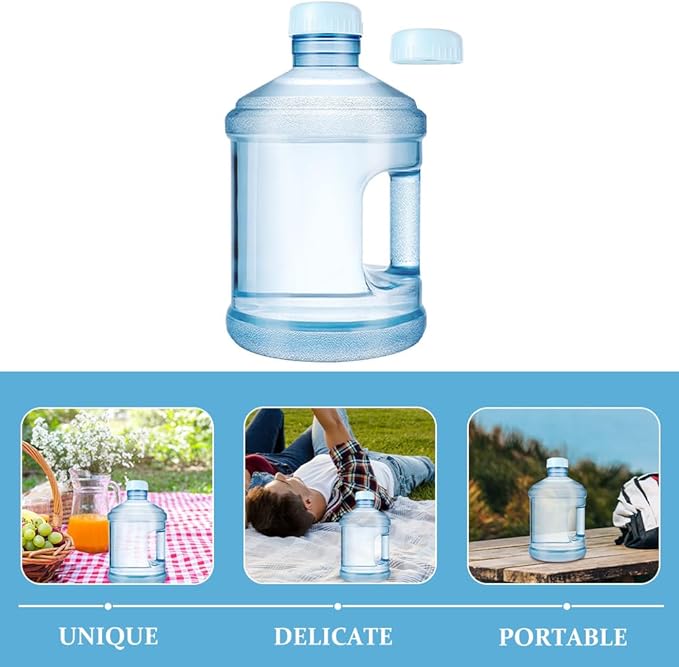 Kisangel 1Set Pure Bucket Water Jug 0.79Gallon Water Bottle Camping Kettle Bucket Empty Water Jug Portable Water Canteen for Travel Camping