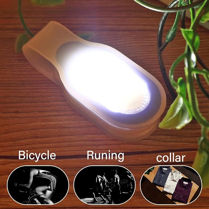 LED Flashlights Clip on Flashlight Night Safely Nursing Night Light Hands Free Strong Magnetic to Grip Clothing with a Keychain Flashlight for Walking Running Sports Outdoor Emergency