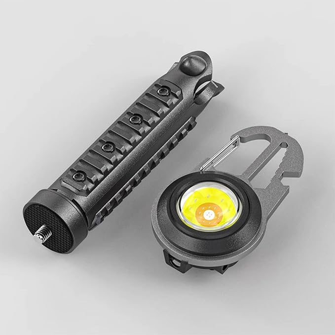 SAINT LIGHT Multifunctional Mini LED Light with Handheld Tripod, 1000 Lumens Bright, Rechargeable & Water Resistant, 7 Light Modes, for Backpack, Camping, Hiking, Emergency and Car uses