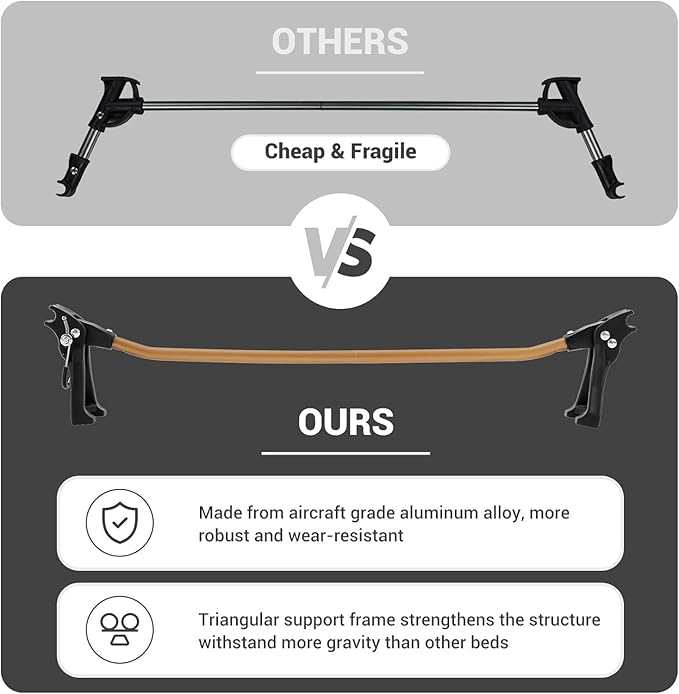 KingCamp Ultralight Camping Cot, Portable Folding Cots 265lbs Heavy Duty Sleeping Bed with Pad Pillow for Adults Outdoor Backpacking Travel Hiking, Khaki