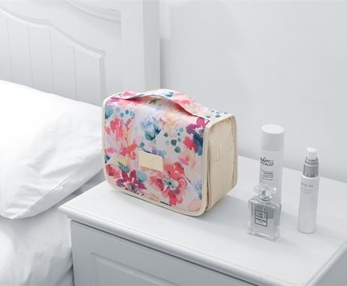 Mossio Hanging Toiletry Bag - Large Cosmetic Makeup Travel Organizer for Men & Women with Sturdy Hook