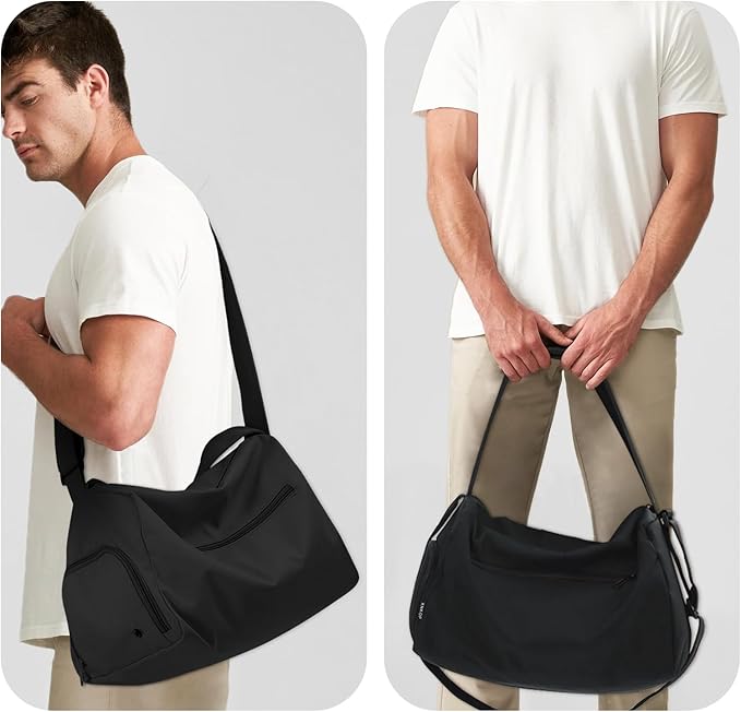 Small Gym Bag for Women Sports Duffel Bag with Shoes Compartment, Waterproof Travel Duffel Bag Carry on Bag Overnight Bag Weekender Bags for Workout Swimming Yoga Dance