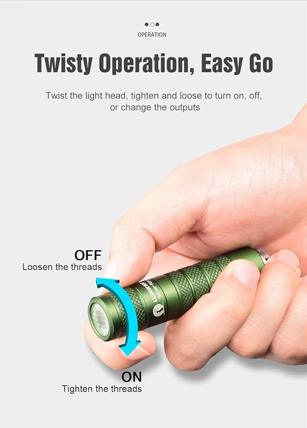 LUMINTOP AA Flashlight - 760 Lumens, Silver Fox 5 Modes, Strong Magnetic Tailcap, Perfect for Outdoor Adventure, Camping, Hiking, Emergencies, and Everyday Carry (Green)