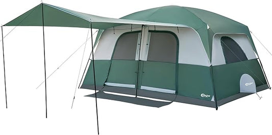 PORTAL 6 | 8 | 10 Person Family Camping Tent with Porch, Big Family Camping Tent with Tall Height, Good Ventilation, Water Resitant Large Tent for Outdoor Camping, Backyard