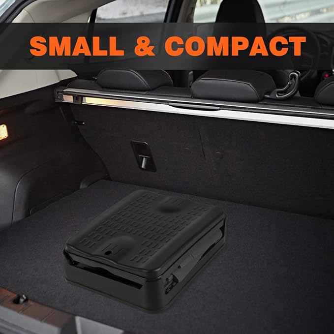 Portable toilet, portable folding toilet, folding toilet with cover, outdoor travel toilet, camping travel toilet (Black)