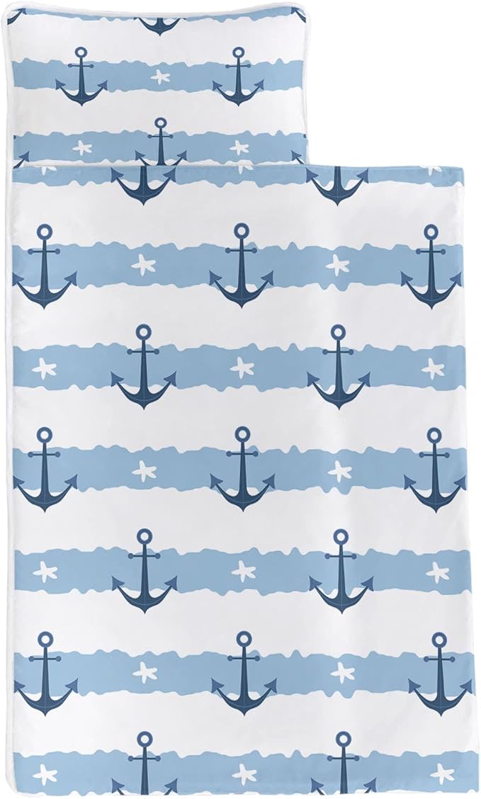 Space Nap Mat - Space Ship Galaxy Sleeping Bag with Removable Pillow - Daycare and Sleepovers Preschool Kindergarten Bedding Set for Kids Toddler Boys Girls