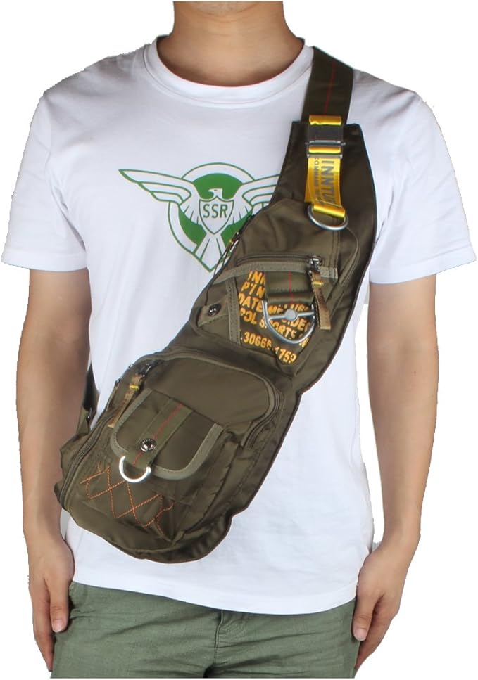 Nylon Sling Chest Bag Daypack Bicycle Travel Gym Backpack
