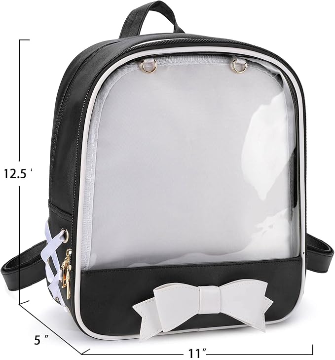 STEAMEDBUN Ita Bag Backpack Bowknot Kawaii Pin Display Backpack Bag with Insert