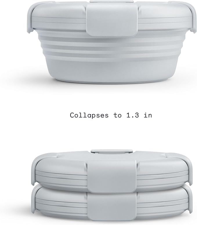 STOJO Collapsible Bowl - Opaque Sets- Reusable Silicone Bowl (3, Cashmere)