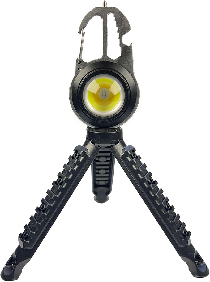 SAINT LIGHT Multifunctional Mini LED Light with Handheld Tripod, 1000 Lumens Bright, Rechargeable & Water Resistant, 7 Light Modes, for Backpack, Camping, Hiking, Emergency and Car uses