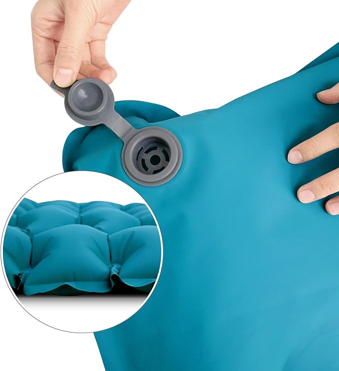 Moisture-Proof & Waterproof Portable Air Mattress for Hiking/Camping/Picnic, Nylon Connectable Outdoor Air Cushion Sleeping Pad for Sightseeing/Backpacking/Trekking