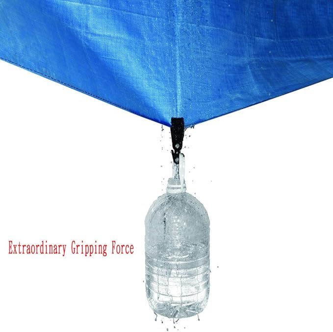 ORXPLUS TOOLS 4pcs Tarp Clips Thumb Screw with Hook Tail Knot-FreeTent Clips Awning Clamp Set Tent Clamps for Camping Canopies, Car Cover, Winter Boat Cover, Pool Cover, Sun Shade