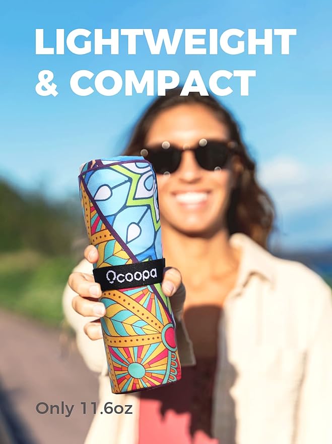 OCOOPA Microfiber Beach Towel Fast Drying, Extra Large 63" x 31" Sand Free Beach Towel Super Lightweight Towels for Swimming Pool, Camping, Picnic, Yoga Gym Sports