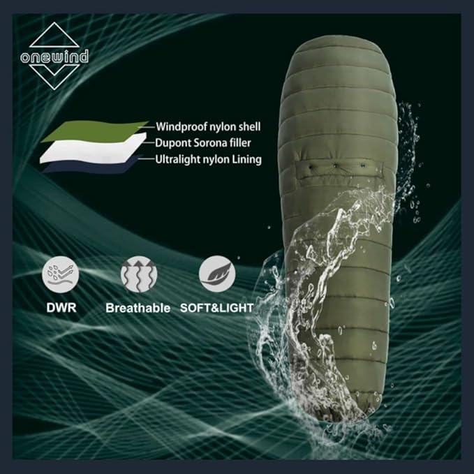 Onewind Hammock Top Quilt with Footbox, Lightweight and Portable Sleeping Quilt Camping Sleeping Bag for Backpacking and Hiking