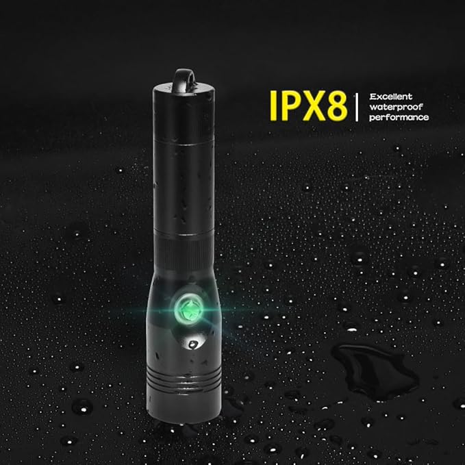 Aluminum Flashlight,Bright, Waterproof, Powerfuly, Excellent Choice for Emergency LED Flashlights for Home, Flashlight for Camping Gear、Hiking (MK-12)