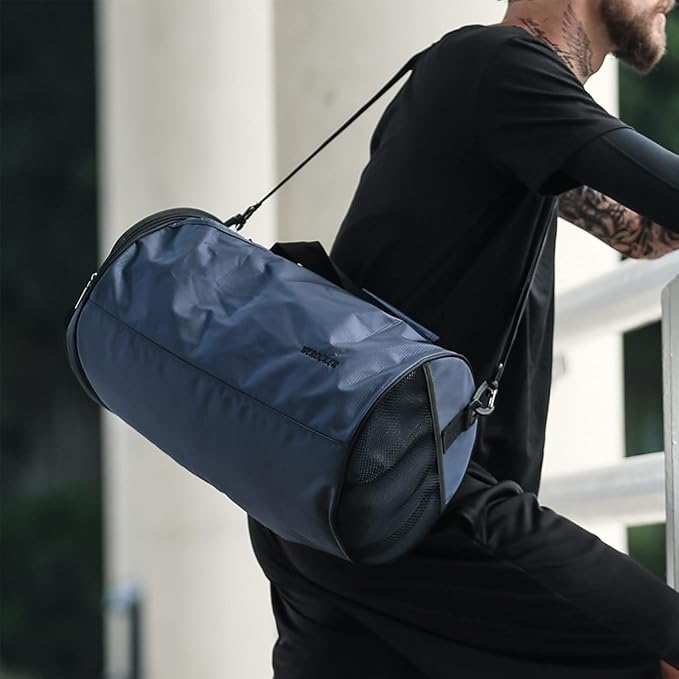 Sports Gym Bag for Men Women with Wet Pocket & Shoes Compartment,Small Travel Duffel Bag