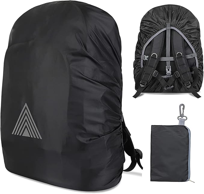 Waterproof Backpack Rain Cover(15-75L),Portable Anti Slip Rain Cover for Backpack,Cross Buckle Straps,Outdoor Anti-tear Backpack Raincover for Camping Hiking Biking Hunting Traveling