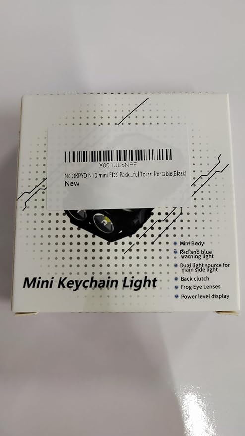 N10 LED Magnetic EDC Clip Flashlight Rechargeable 900 Lumens Mini Keychain Flashlight USB C 8 Modes Flash Light Small Flashlights for Camping,Running,Emergency,Hiking(Black)