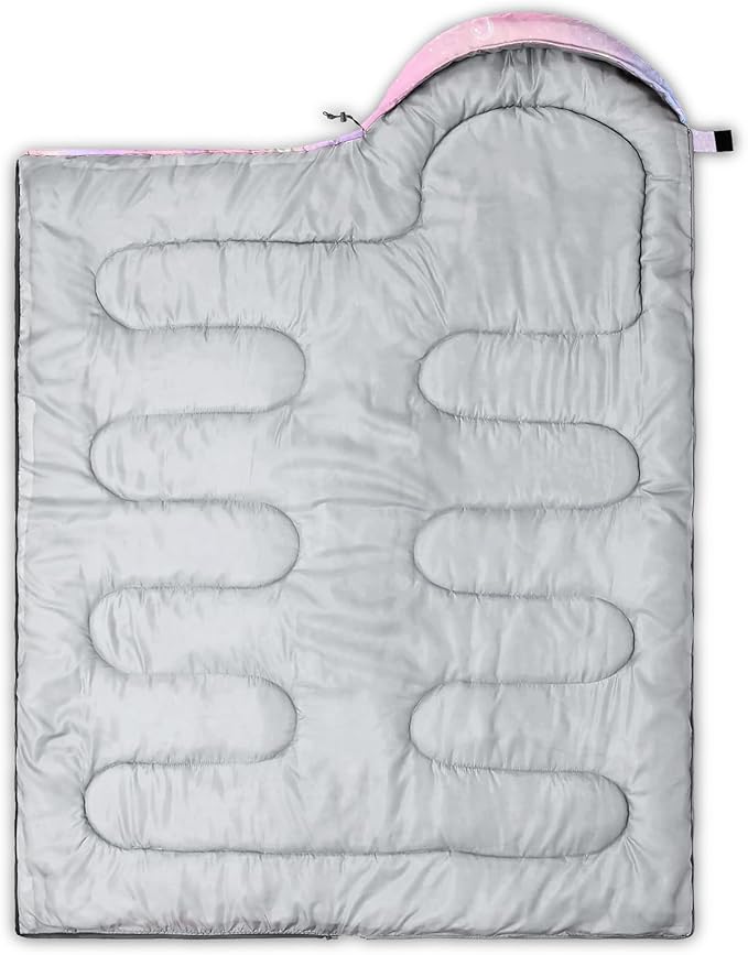 BSNTHO Rainbow Unicorn Camping Sleeping Bags,3 Season Warm & Cool Weather,Lightweight,Waterproof Sleeping Bags for Adults & Kids,Traveling,and Outdoors,Camping Gear Equipment,31x90inch