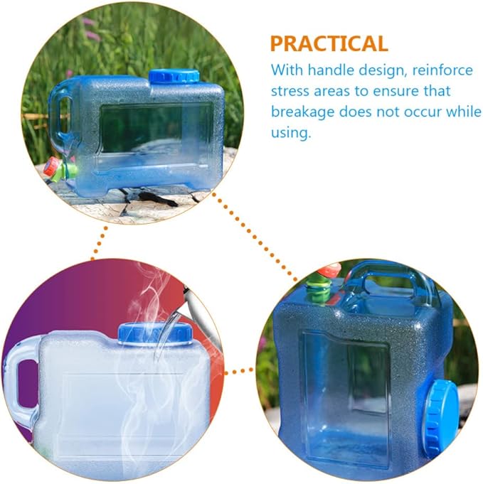 Veemoon Fishing Accessories 2PCS Camping Water Container - 2 Gallon Portable Water Storage Camp Water Jug with Spigot, for Outdoor Camping Picnic Emergency Water Storage Camping Accessories